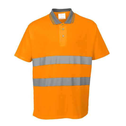 Polo Cotton Comfort Hi-Vis S/S Portwest personalizzato con logo - Pubblienne