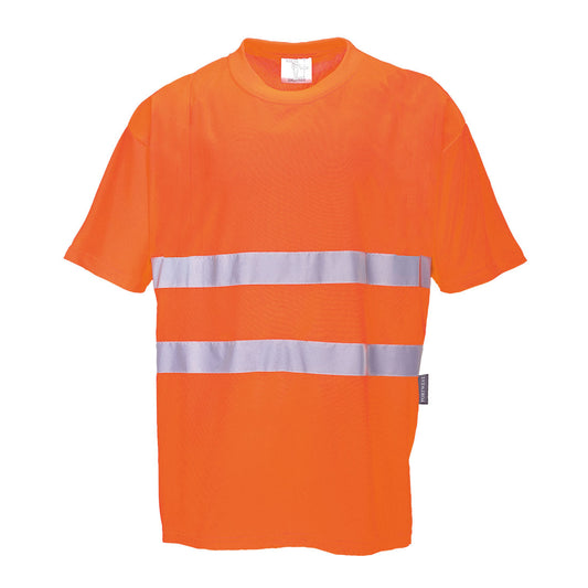 T-shirt Cotton Comfort Hi-Vis Portwest personalizzato con logo - Pubblienne