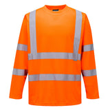 T-Shirt maniche lunghe Hi-Vis Portwest personalizzato con logo - Pubblienne