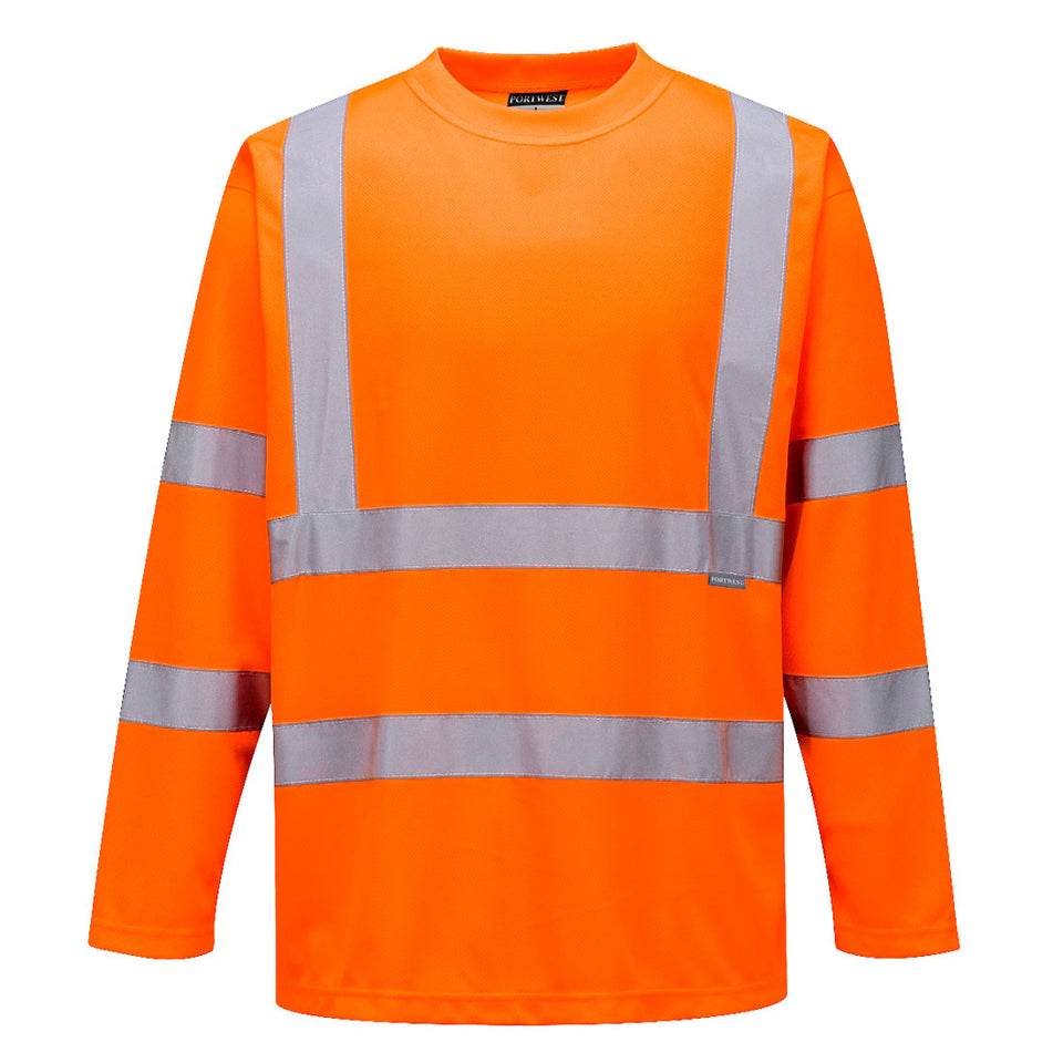 T-Shirt maniche lunghe Hi-Vis Portwest personalizzato con logo - Pubblienne
