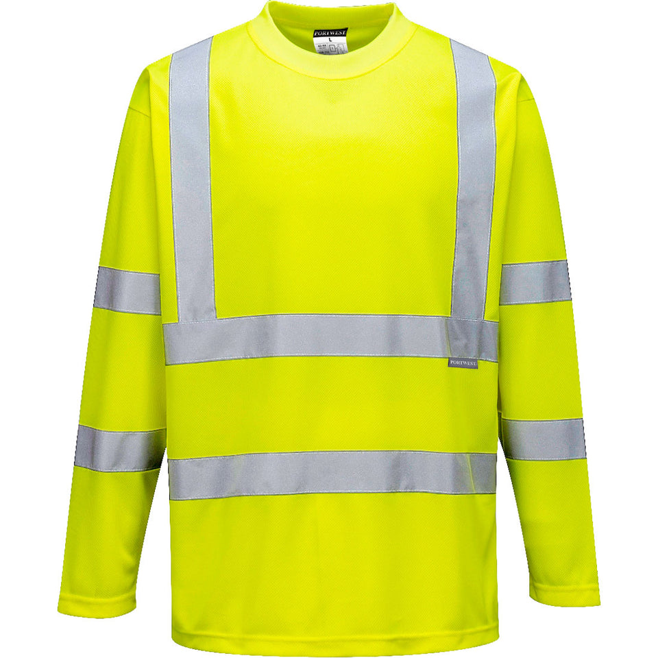 T-Shirt maniche lunghe Hi-Vis Portwest personalizzato con logo - Pubblienne