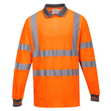 Polo maniche lunghe Cotton Comfort Hi-Vis Portwest personalizzato con logo - Pubblienne