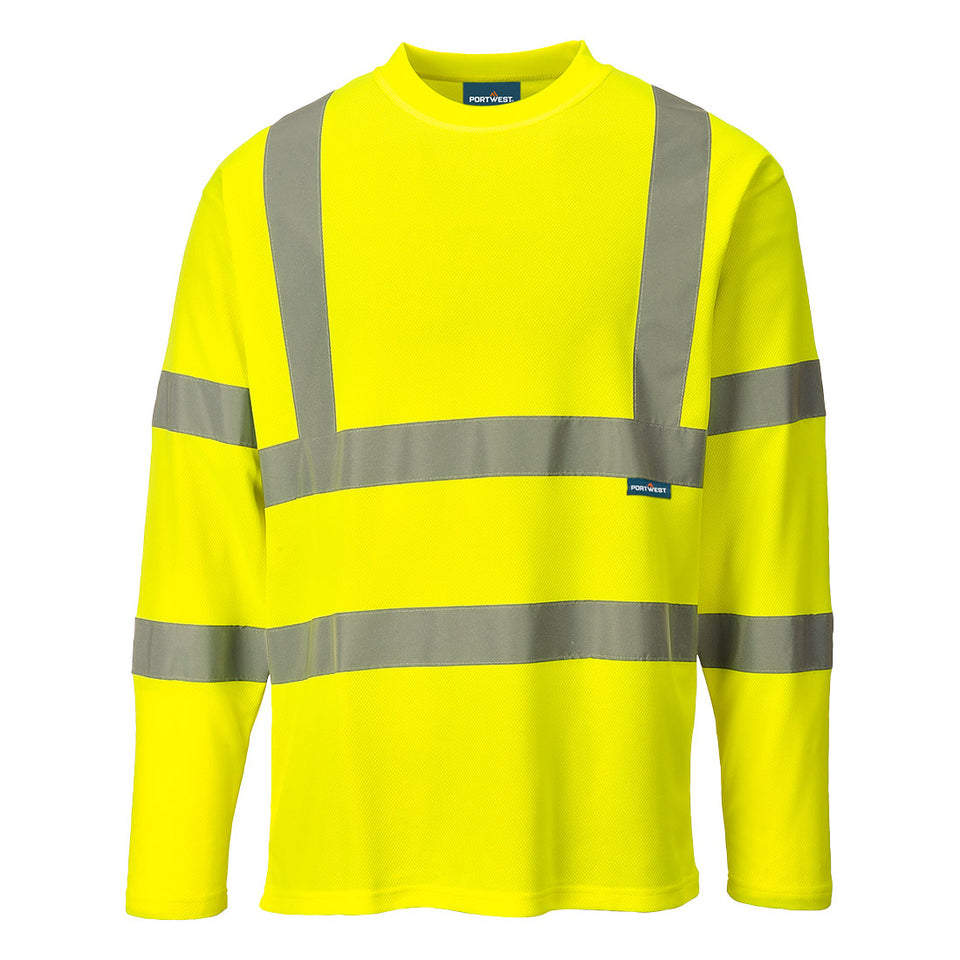 T-shirt maniche lunghe Hi-Vis Portwest personalizzato con logo - Pubblienne