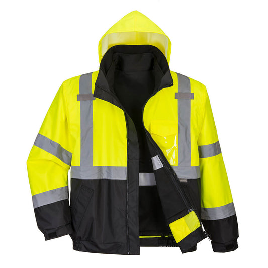 Bomber premium 3 in 1 ad alta visibilità Portwest personalizzato con logo - Pubblienne