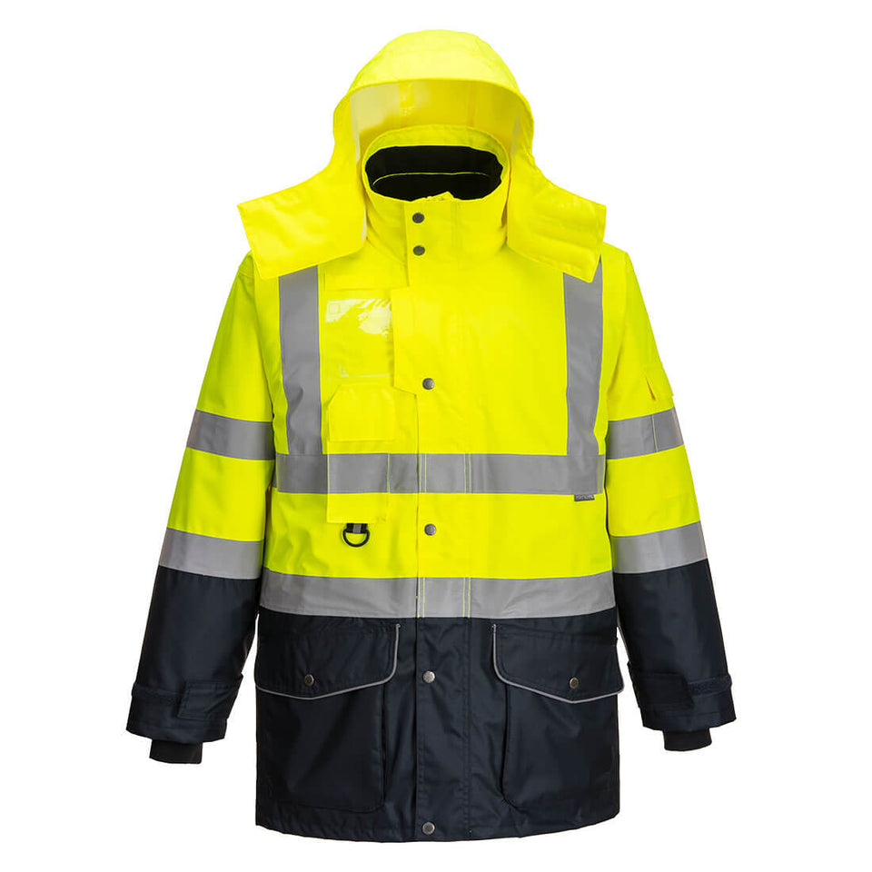 Giacca Traffic bicolore 7 in 1 Hi-Vis Portwest personalizzato con logo - Pubblienne