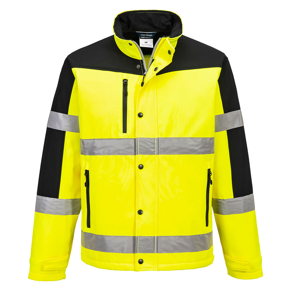 Sofshell Bicolore Hi-Vis (3L) Portwest personalizzato con logo - Pubblienne