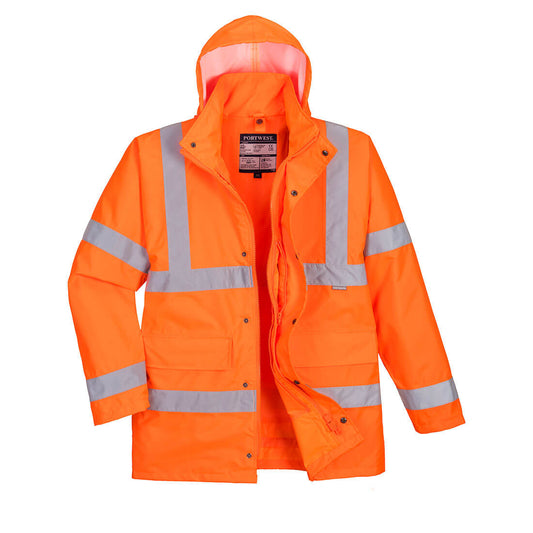 Giacca Traffic 4 in 1 Hi-Vis Portwest personalizzato con logo - Pubblienne