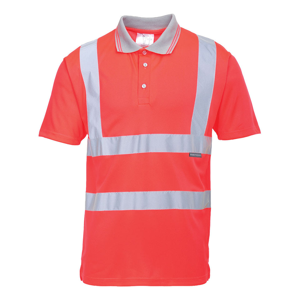 Polo maniche corte Hi-Vis Portwest personalizzato con logo - Pubblienne