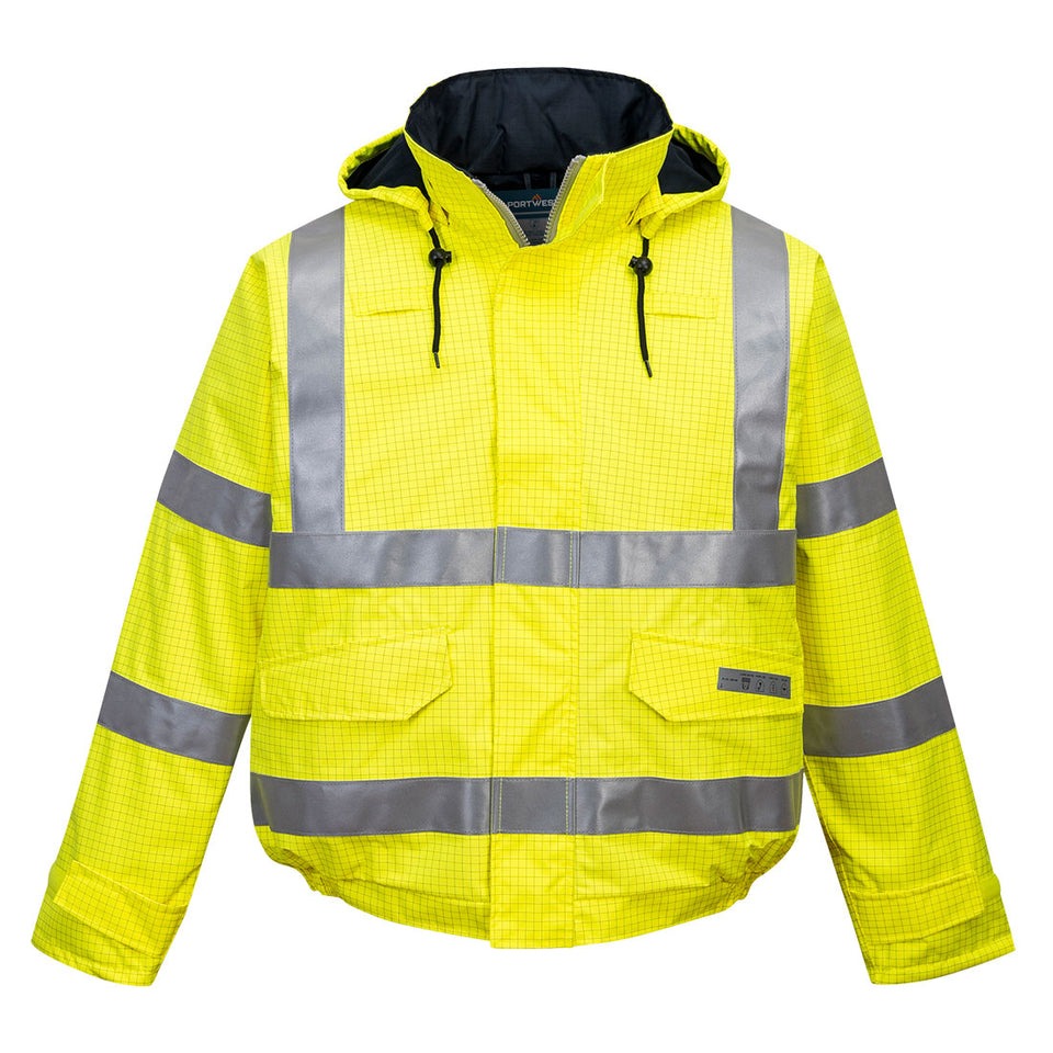 Bomber Bizflame Rain multinorma Hi-Vis Portwest personalizzato con logo - Pubblienne