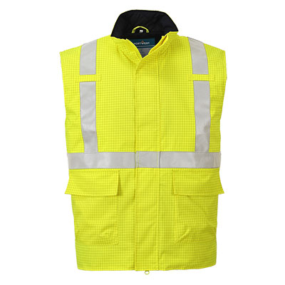 Gilet Imbottito antistatico FR Bizflame Rain Hi-Vis Portwest personalizzato con logo - Pubblienne