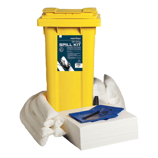Kit per olio da 120 litri Portwest personalizzato con logo - Pubblienne
