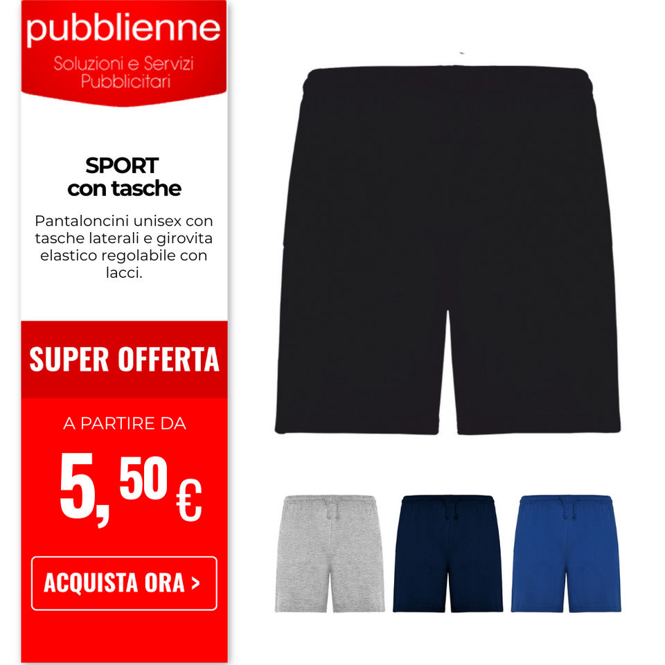 R6705 - Roly Sport Pantaloncino Uomo personalizzato con logo - Pubblienne