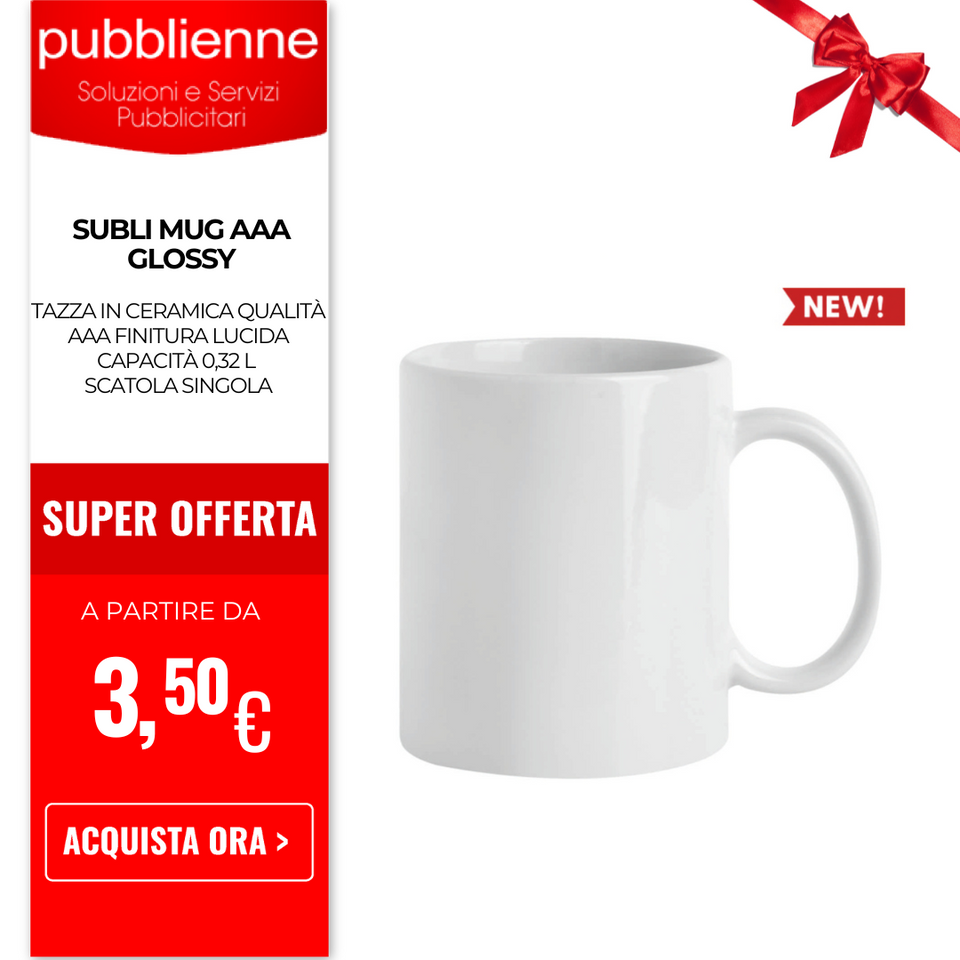 SUBLI MUG AAA GLOSSY personalizzato con logo - Pubblienne
