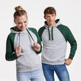 Felpa con cappuccio unisex bicolore Badet personalizzato con logo - Pubblienne