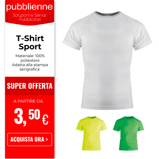 T-Shirt Sport personalizzato con logo - Pubblienne