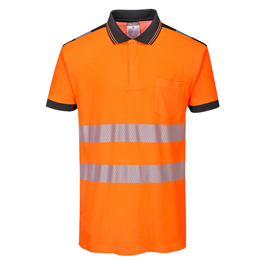 PW3 Polo manica corta Hi-Vis Portwest personalizzato con logo - Pubblienne