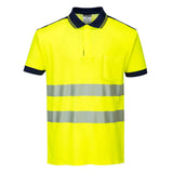 PW3 Polo manica corta Hi-Vis Portwest personalizzato con logo - Pubblienne