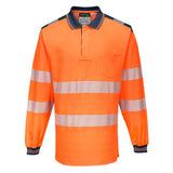 PW3 Polo manica lunga Hi-Vis Portwest personalizzato con logo - Pubblienne