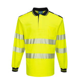PW3 Polo manica lunga Hi-Vis Portwest personalizzato con logo - Pubblienne