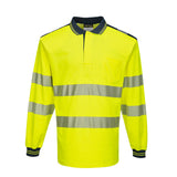 PW3 Polo manica lunga Hi-Vis Portwest personalizzato con logo - Pubblienne