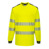 PW3 T-Shirt manica lunga Hi-Vis Portwest personalizzato con logo - Pubblienne