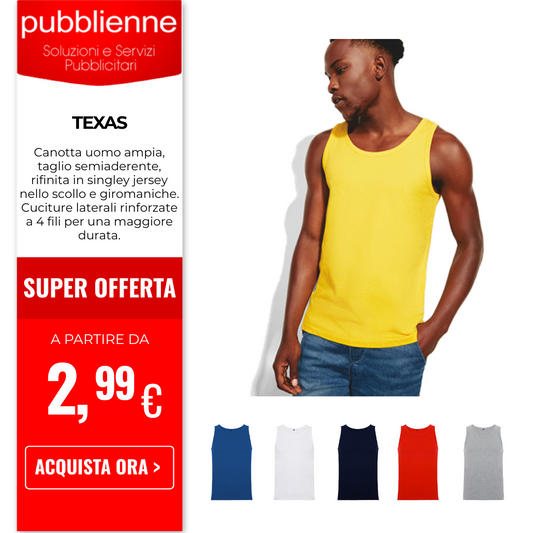 R6545 ROLY TEXAS KIDS Uomo personalizzato con logo - Pubblienne