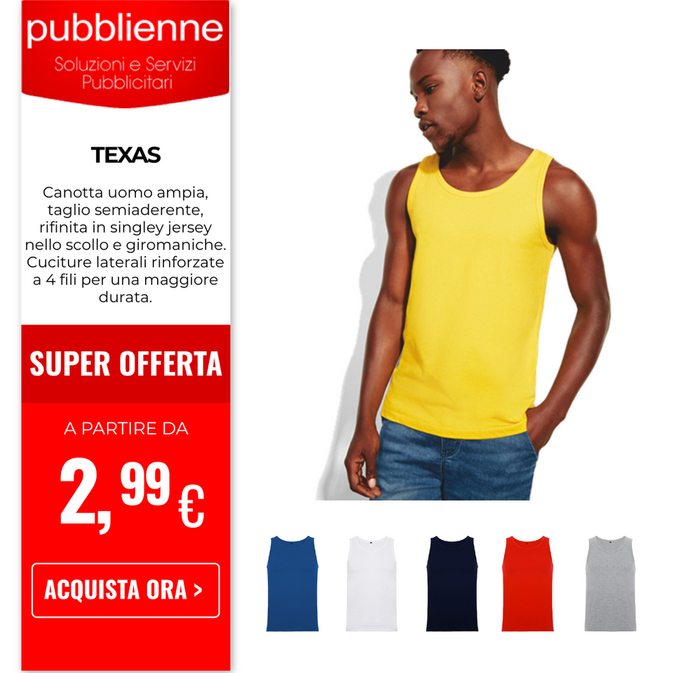 R6545 ROLY TEXAS KIDS Uomo personalizzato con logo - Pubblienne