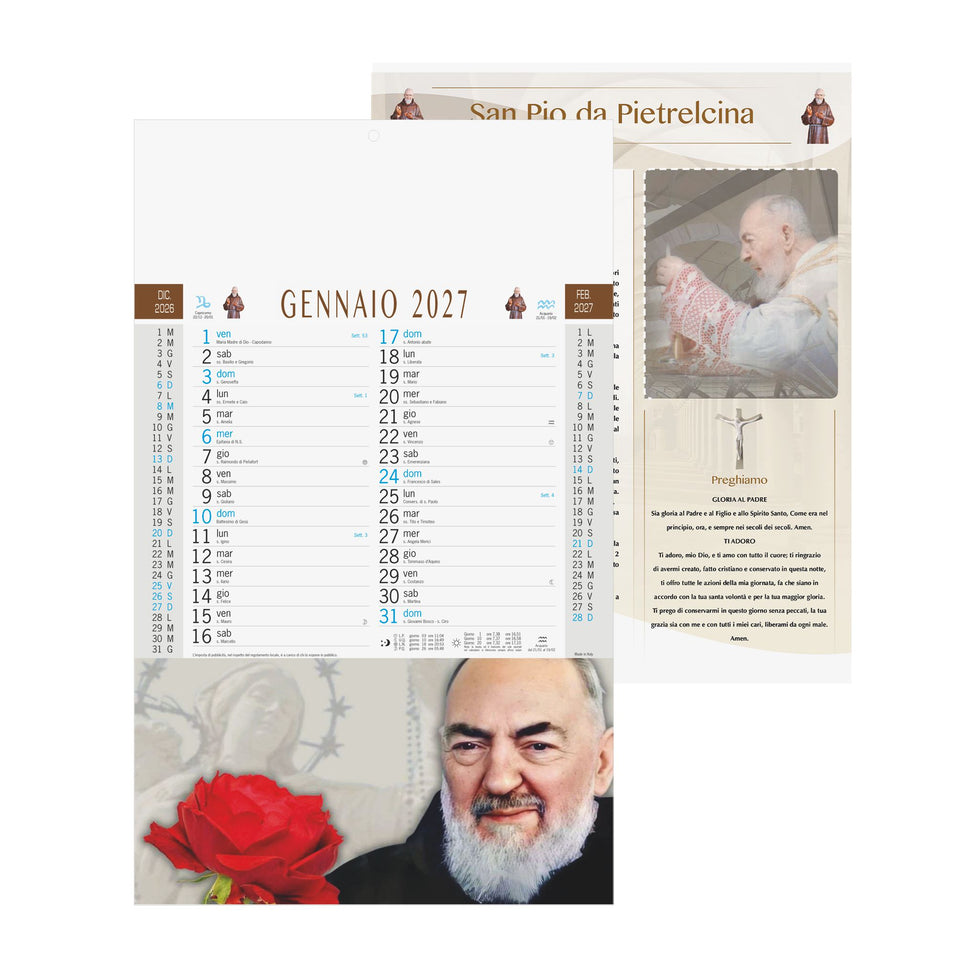 CALENDARIO SAN PIO personalizzato con logo - Pubblienne