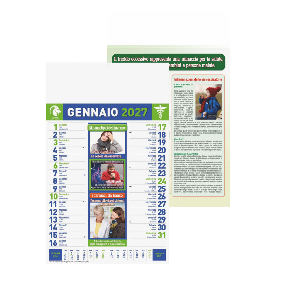 CALENDARIO CONSIGLI DEL FARMACISTA personalizzato con logo - Pubblienne