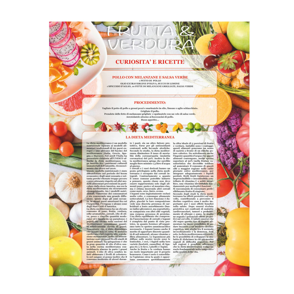 CALENDARIO FRUTTA E ORTAGGI personalizzato con logo - Pubblienne
