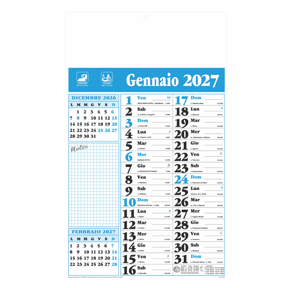 CALENDARIO OLANDESE NOTES personalizzato con logo - Pubblienne