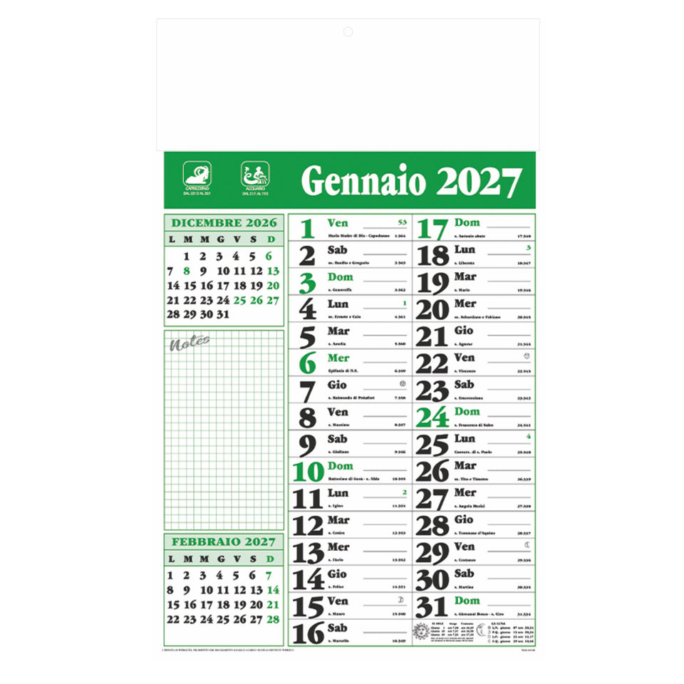CALENDARIO OLANDESE NOTES personalizzato con logo - Pubblienne