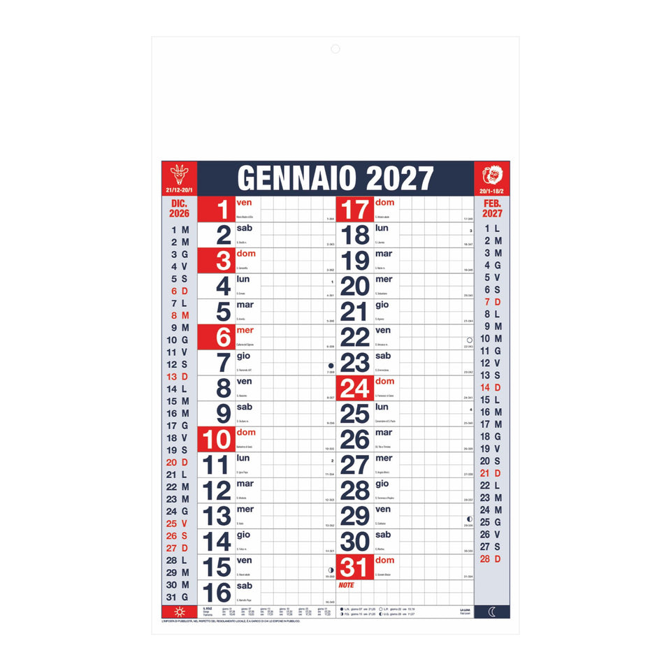 CALENDARIO OLANDESE QUADRETTATO personalizzato con logo - Pubblienne