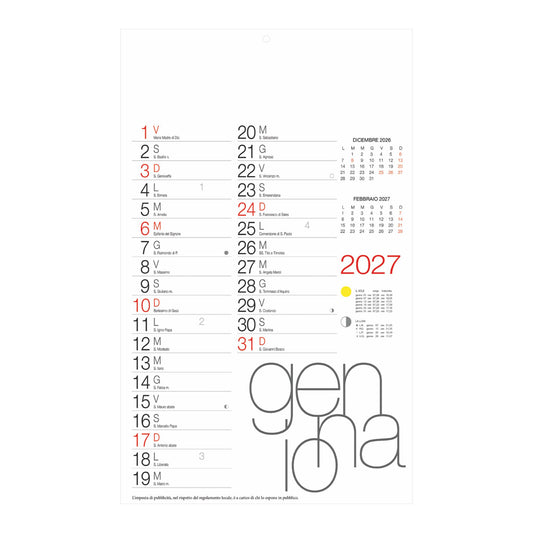 Calendario Olandese Design personalizzato con logo - Pubblienne