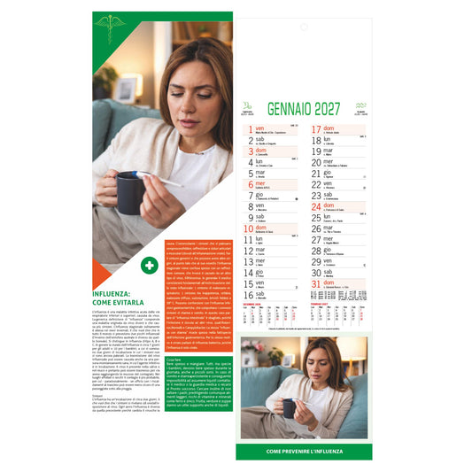 Calendario Consigli del Farmacista Trimestrale 12 fogli personalizzato con logo - Pubblienne