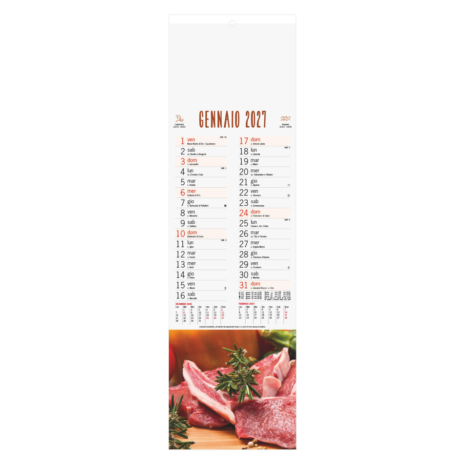 CALENDARIO CARNE personalizzato con logo - Pubblienne