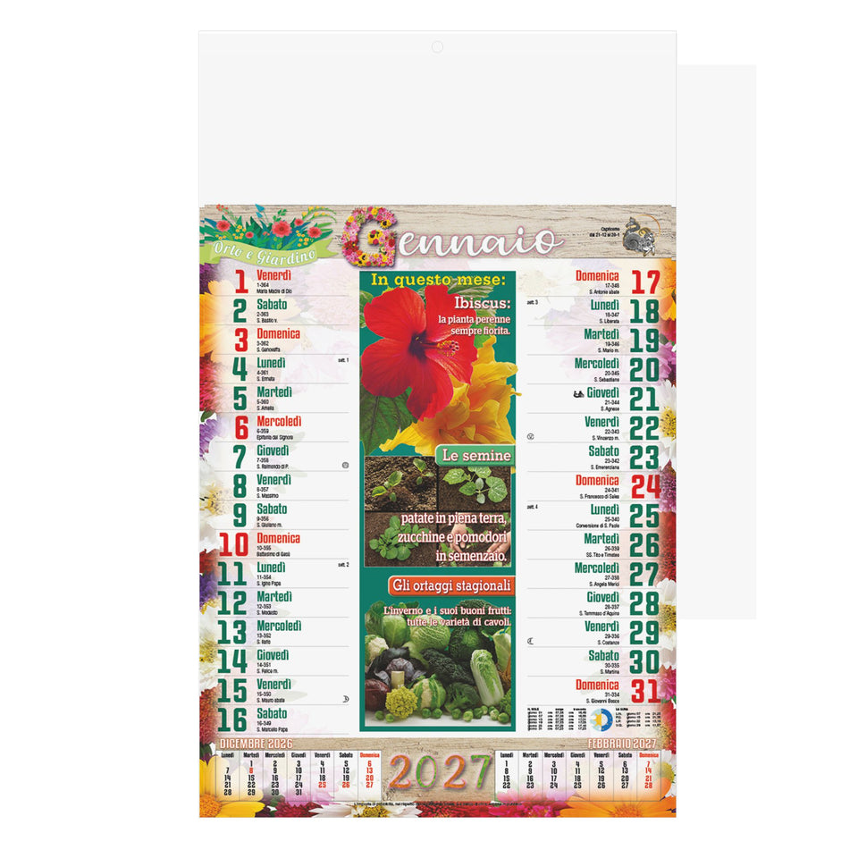 CALENDARIO ORTO E GIARDINO personalizzato con logo - Pubblienne