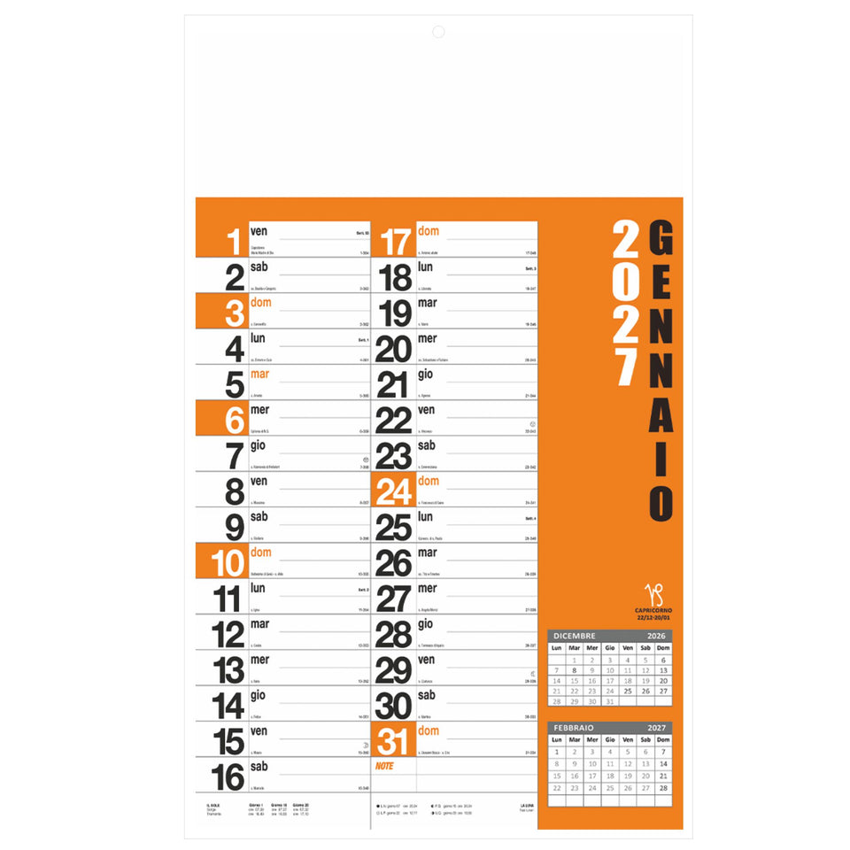 Norvegese Calendario Trimestrale 12 fogli personalizzato con logo - Pubblienne
