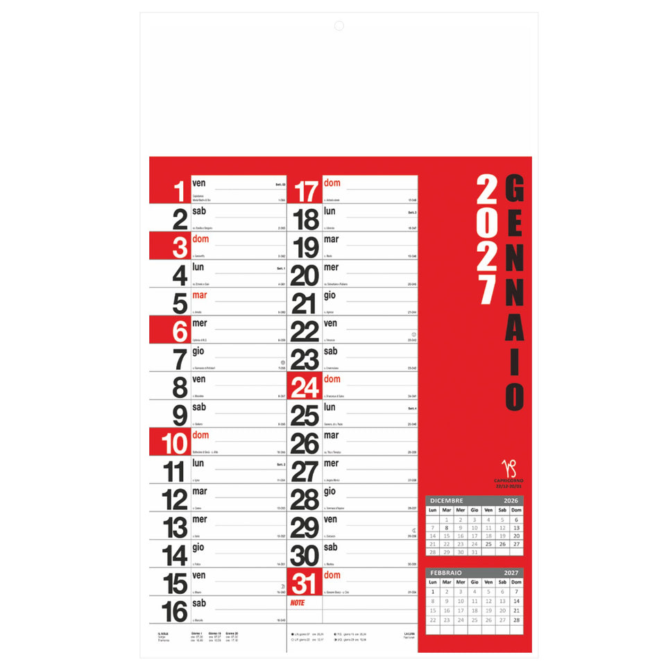 Norvegese Calendario Trimestrale 12 fogli personalizzato con logo - Pubblienne