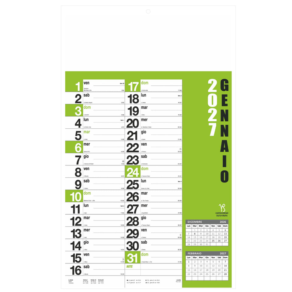 Norvegese Calendario Trimestrale 12 fogli personalizzato con logo - Pubblienne