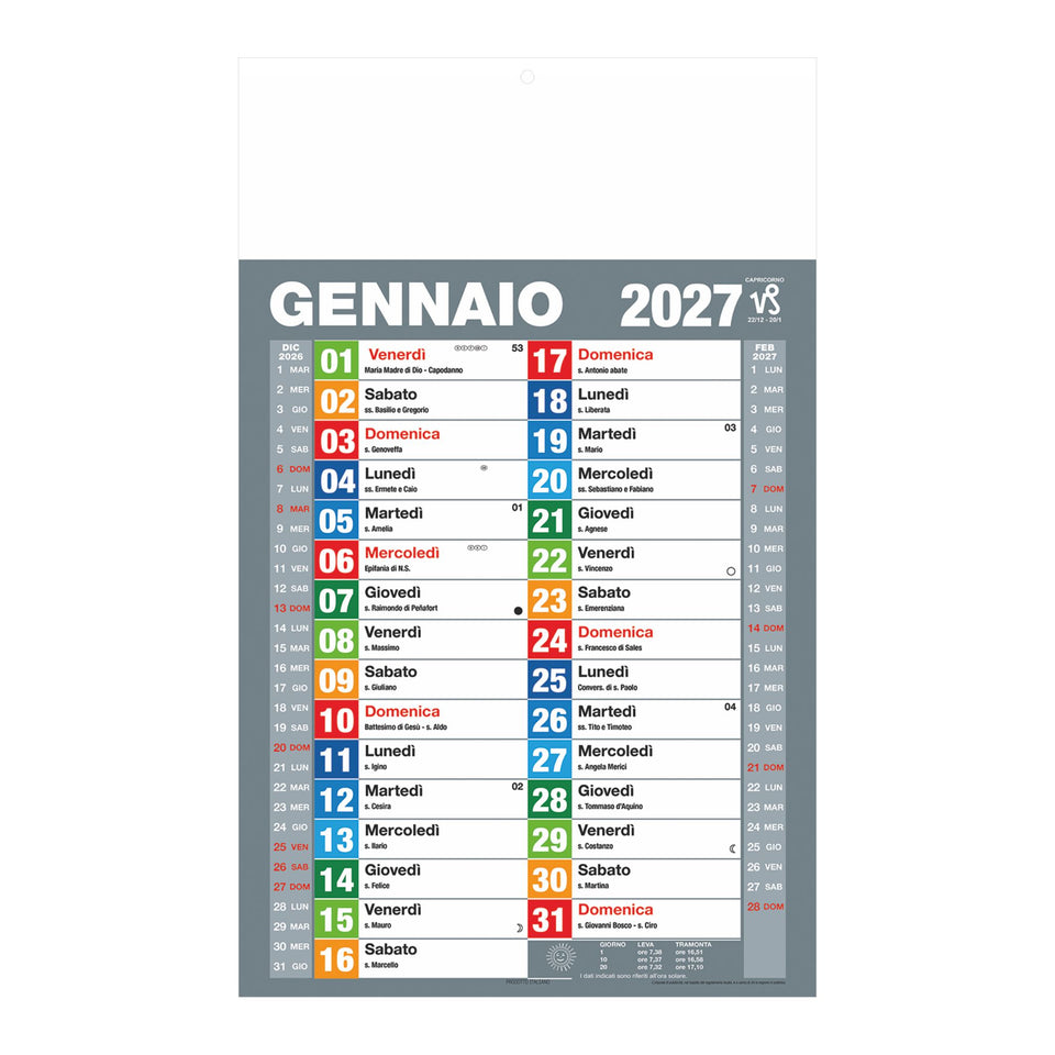 Calendario Olandese Economic Multicolor personalizzato con logo - Pubblienne
