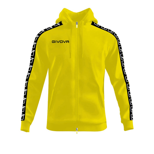 FELPA FULL ZIP CON CAPPUCCIO TERRY BAND personalizzato con logo - Pubblienne