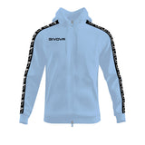 FELPA FULL ZIP CON CAPPUCCIO TERRY BAND personalizzato con logo - Pubblienne
