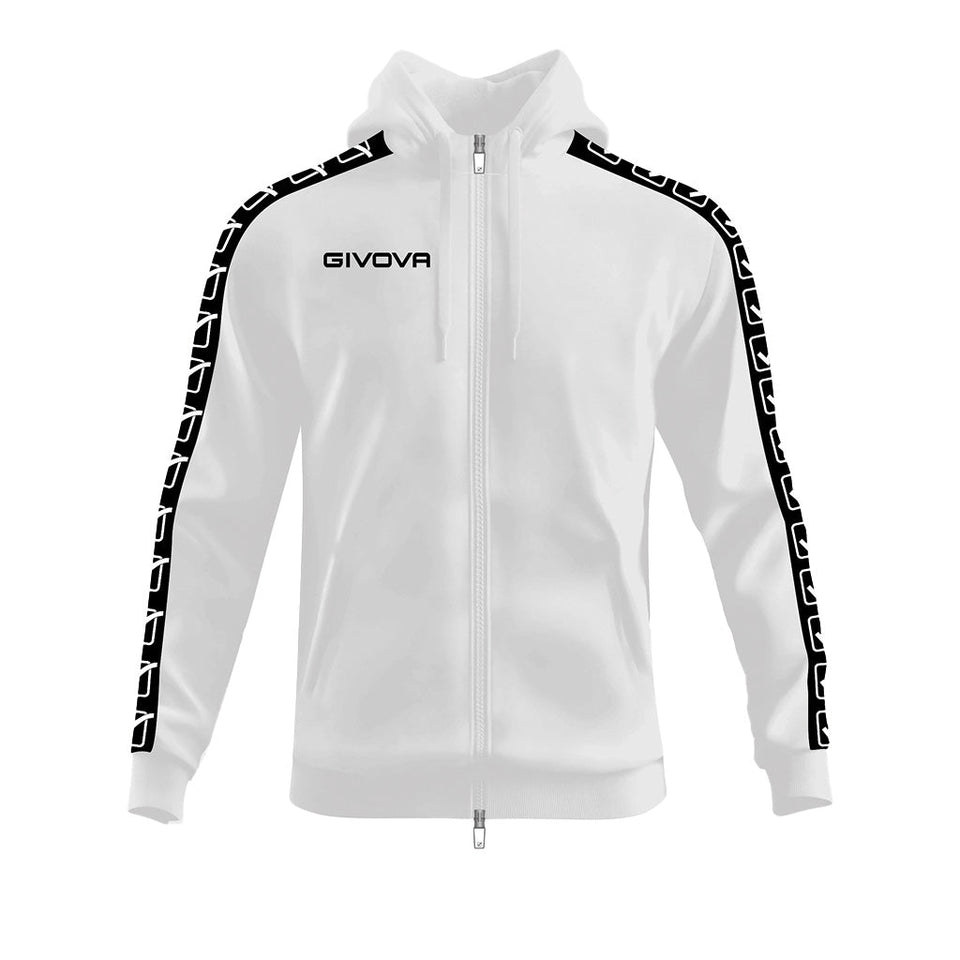 FELPA FULL ZIP CON CAPPUCCIO TERRY BAND personalizzato con logo - Pubblienne