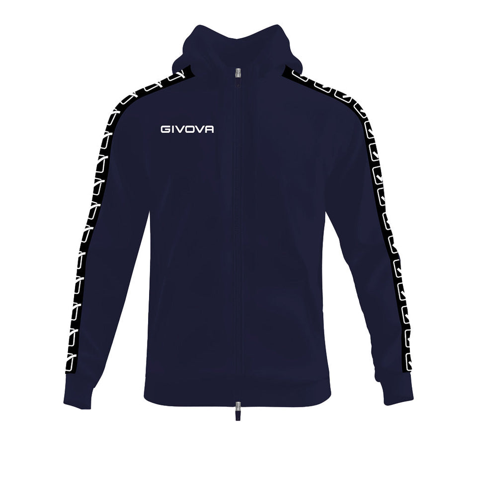 FELPA FULL ZIP CON CAPPUCCIO TERRY BAND personalizzato con logo - Pubblienne