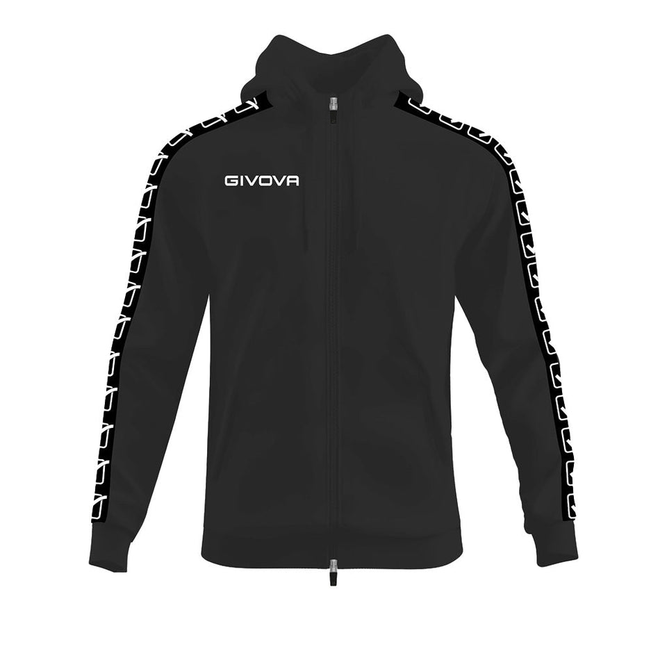 FELPA FULL ZIP CON CAPPUCCIO TERRY BAND personalizzato con logo - Pubblienne