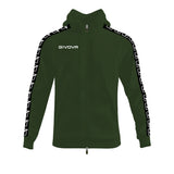 FELPA FULL ZIP CON CAPPUCCIO TERRY BAND personalizzato con logo - Pubblienne