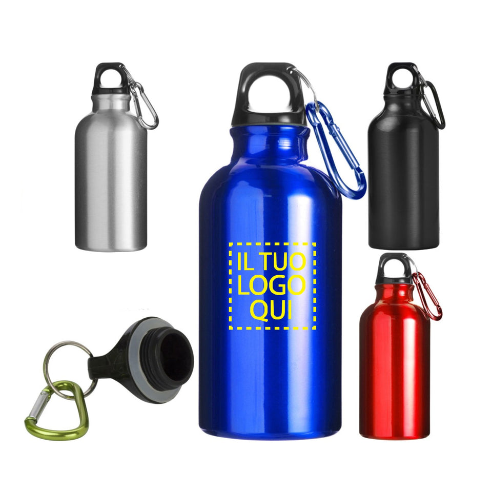 Borraccia alluminio neutra personalizzato con logo - Pubblienne