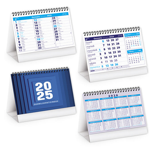 Calendario da tavolo neutro personalizzato con logo - Pubblienne