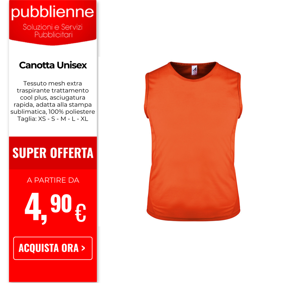 Canotta Unisex personalizzato con logo - Pubblienne